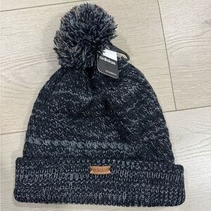 Adidas Grey/Black/Gold Lurex Ballie Knit Hat